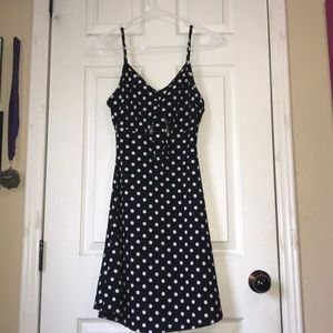 Polka dot swing dress